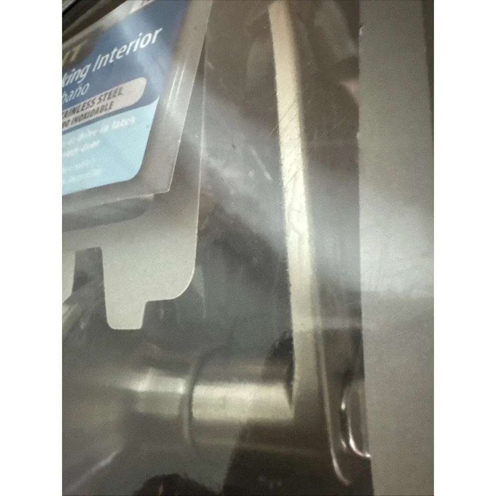 DEFIANT Olympic Bed & Bath Locking Door Lever Knob Stainless 721 193 New